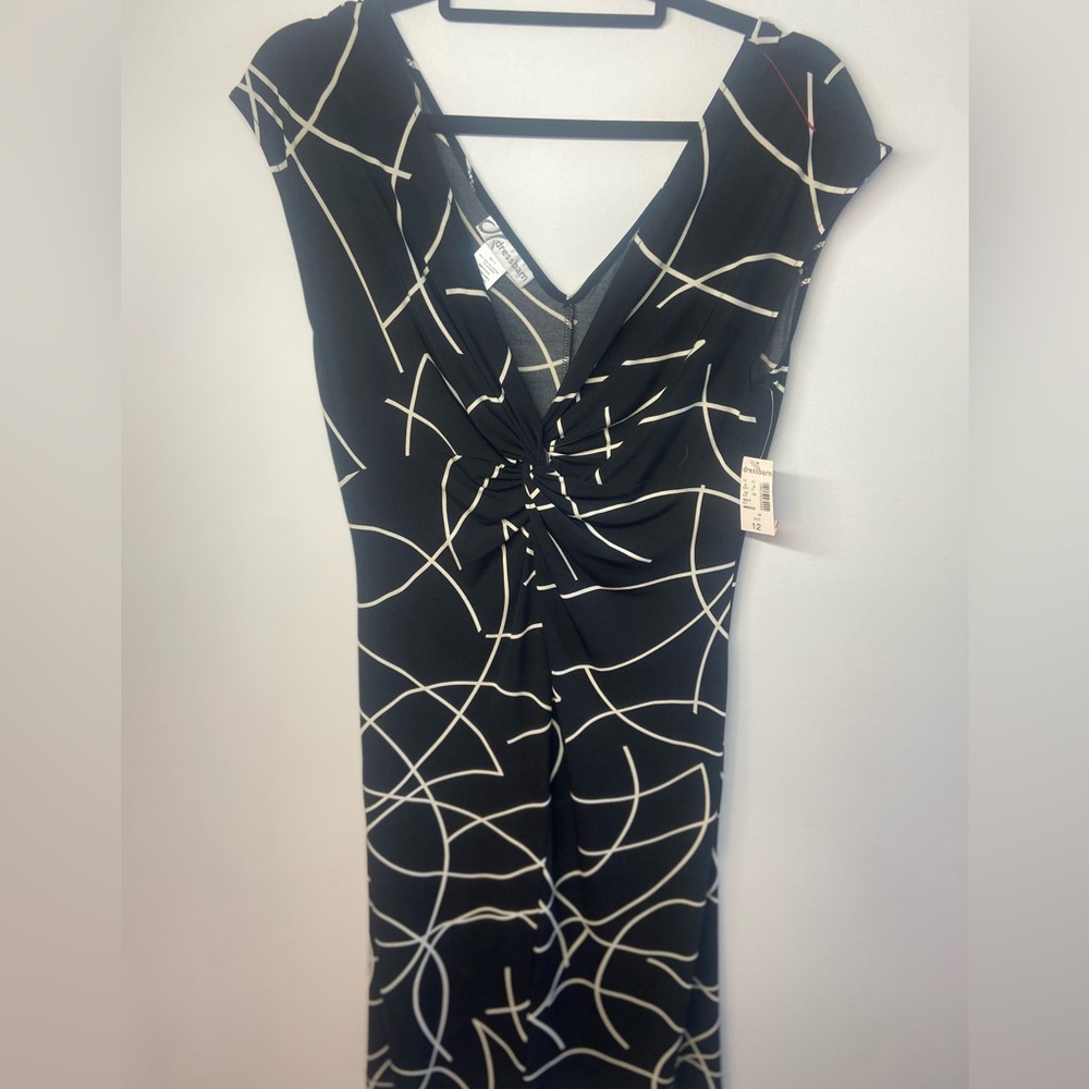 Dressbarn Black and White Patterned Dress